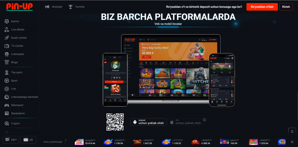 Pin Up Android'ga yuklab olish — Pin Up Casino O'zbekiston mobil ilovasi APK, smartfonda o'rnatish va kirish